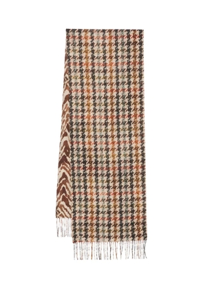 Pierre-Louis Mascia houndstooth-print scarf - Neutrals