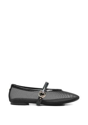 Maje t-strap heart ballet flats - Black