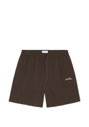 Les Deux Stan Seersucker drawstring swim shorts - Brown