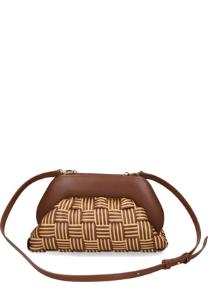 Themoirè woven clutch bag - Brown