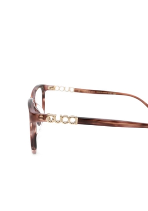 Gucci Eyewear logo-detail glasses - Brown