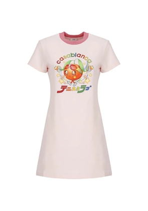 Casablanca print T-shirt dress - Pink