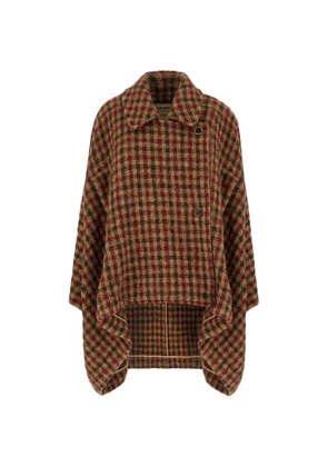 Uma Wang checked-pattern coat - Neutrals