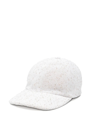 Lorena Antoniazzi cotton embellished cap - White