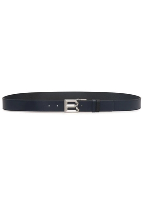Bally leather logo-buckle belt - Blue
