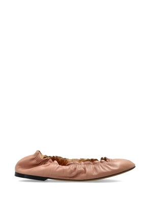 Odissì ruched leather ballet flats - Pink