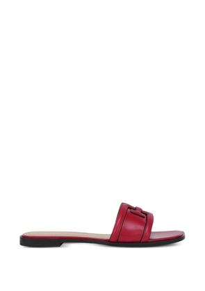 POTAMY cut-out leather sandals - Red