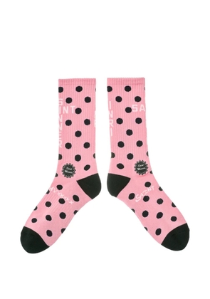 SAINT MXXXXXX polka-dot socks - Pink