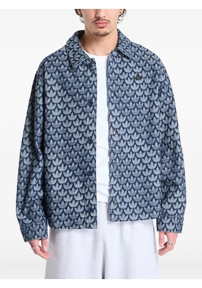 adidas monogram buttoned-up denim cotton shirt - Blue