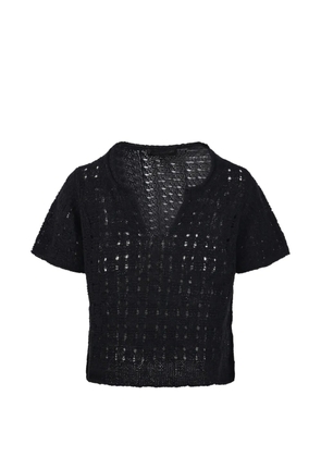 Fabrizio Del Carlo V-neck knit top - Black