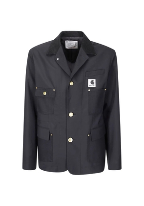 sacai x Carhartt WIP Suiting x Duck corduroy collar jacket - Blue