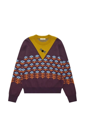 Craig Green patterned crew-neck sweater - Purple