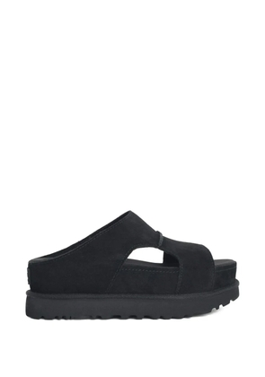UGG open toe overlock stitching sandals - Black