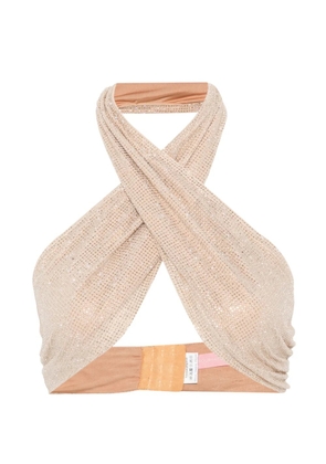 TWENTY FOURHAITCH crossover top - Neutrals