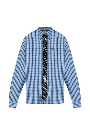 VETEMENTS checked button-fastening shirt - Blue