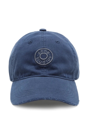 Acne Studios logo-embroidered cap - Blue