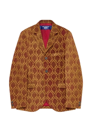 Junya Watanabe MAN printed single-breasted blazer - Yellow