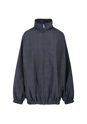 The Frankie Shop Baxter plaid zip jacket - Grey