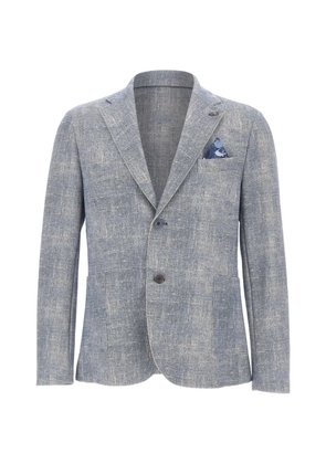 BOB honeycomb texture patch pocket blazer - Blue