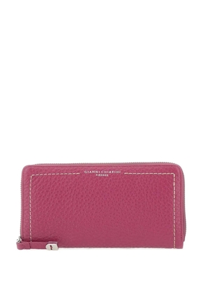 GIANNI CHIARINI zip grain leather wallet - Pink