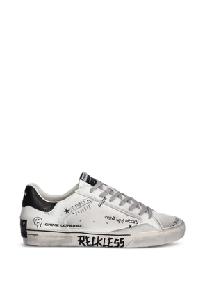 Crime London lettering detail sneakers - White