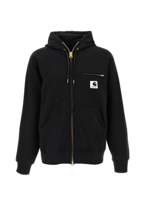 sacai x Carhartt WIP logo-patch zip-up hoodie - Black