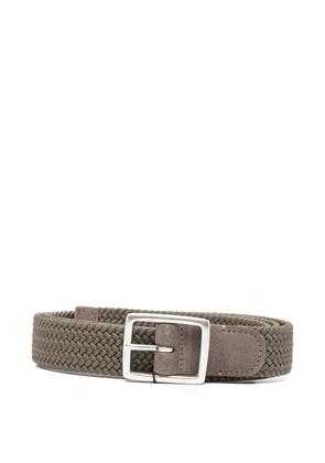 Dell'oglio buckle woven belt - Green