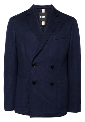 BOSS double-breasted coat - Blue