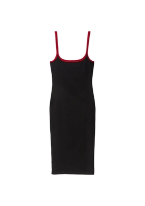 Versace lipstick red trim dress - Black