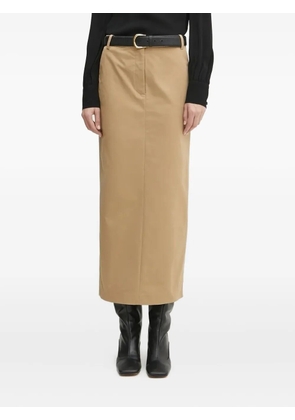 Bardot front-slit midi skirt - Neutrals