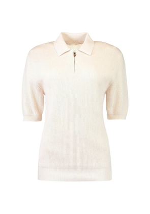 Eleventy zip short sleeve pullover - Neutrals