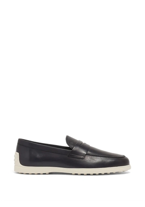 Tod's leather loafers - Blue