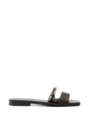 Donnarì buckle detail leather sandals - Brown