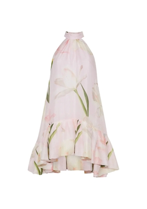 Cara Cara Arca floral-print ruffled dress - Pink