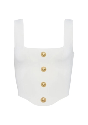 L'Agence button-embellished top - White