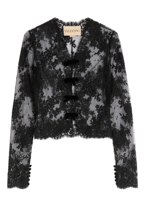 Valentino Garavani lace-panel top - Black