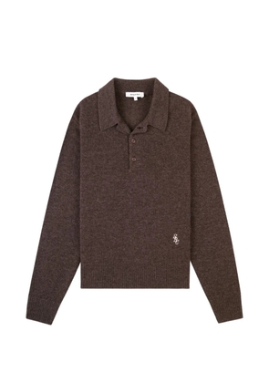 Sporty & Rich embroidered-logo polo shirt - Brown