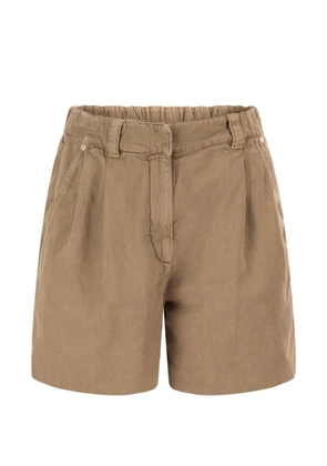 Brunello Cucinelli patch-pocket mini shorts - Brown