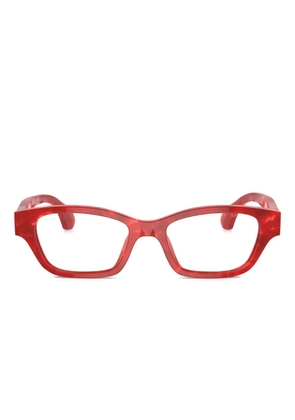 Alain Mikli geometric-framed glasses - Red