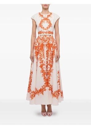 Giambattista Valli floral-print maxi dress - Neutrals