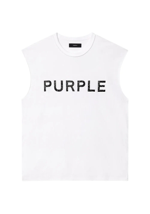 Purple Brand sleeveless T-shirt - White