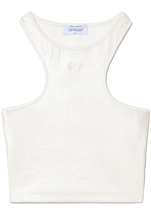 Off-White ribbed crop top