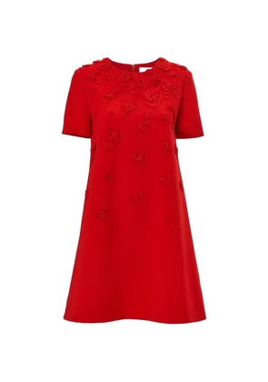 Carolina Herrera carnation-embroidered mini dress