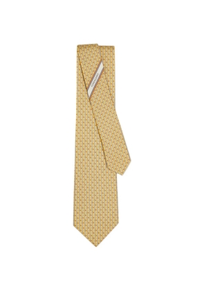 Ferragamo beige patterned tie - Neutrals