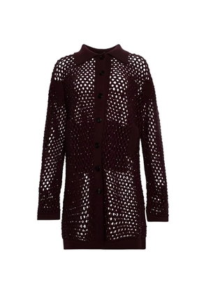 diotima open-knit buttoned cardigan - Red