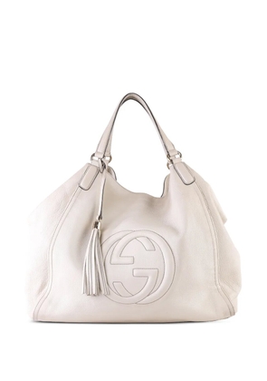 Gucci Pre-Owned large Soho pebbled-leather tote bag - White