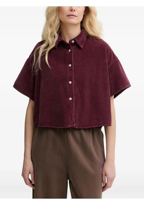 American Vintage Padow corduroy cropped shirt - Purple