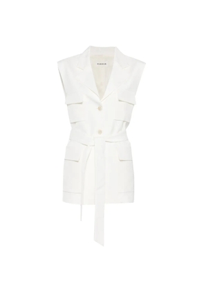 P.A.R.O.S.H. pocket belted waistcoat - White
