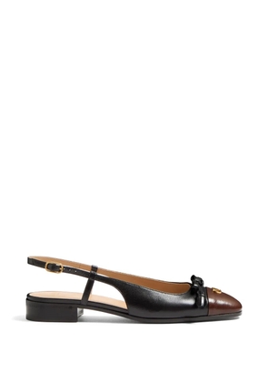Valentino Garavani Valet Du Roi kid slingback ballerinas 25mm - Black