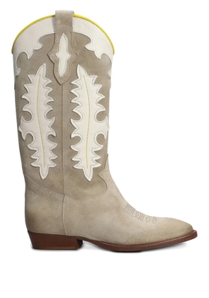 Gisel Moire 30mm Kansas cowboy boots - Neutrals